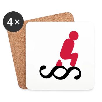 Fuck the Law - Coasters (set of 4) - white - Front