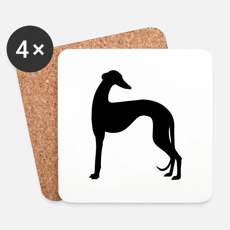 galgo shape2 - Untersetzer (4er-Set) - Weiß