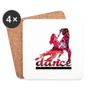 love to dance - Untersetzer (4er-Set) - Weiß - Vorne