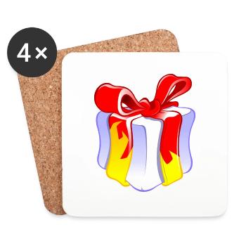 cadeau spécial de Noël - Dessous de verre (lot de 4) - blanc - Devant