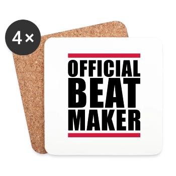official_beat_maker_f2 - Untersetzer (4er-Set) - Weiß - Vorne