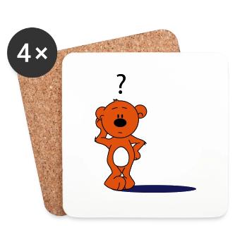 schnuffel teddy - Coasters (set of 4) - white - Front