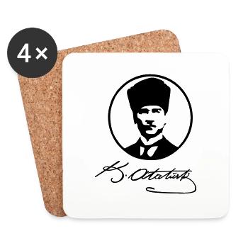 atatuerk2 - Coasters (set of 4) - white - Front