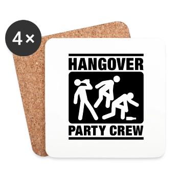 hangover_party_crew_f1 - Dessous de verre (lot de 4) - blanc - Devant