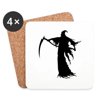 Death - Coasters (set of 4) - white - Front