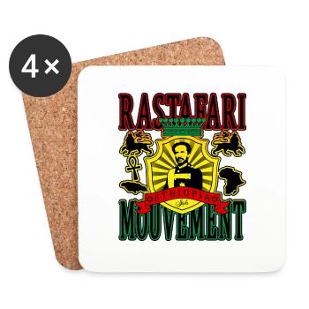 rastafari mouvement ethiopia - Dessous de verre (lot de 4) - blanc - Devant
