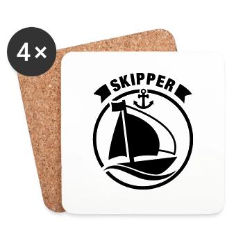 skipper_f1 - Coasters (set of 4) - white - Front