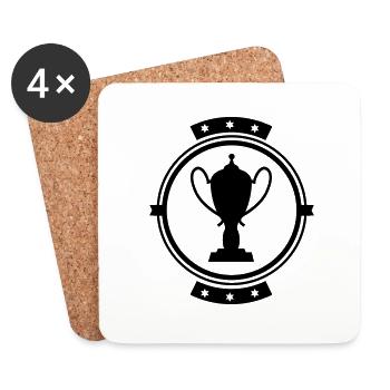 cup_logo_f1 - Coasters (set of 4) - white - Front