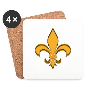 fleur de lys - Dessous de verre (lot de 4) - blanc - Devant