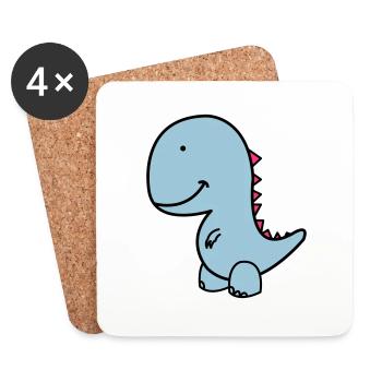 dino - Untersetzer (4er-Set) - Weiß - Vorne