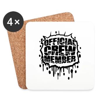 Équipage officiel membre Design Cool - Dessous de verre (lot de 4) - blanc - Devant