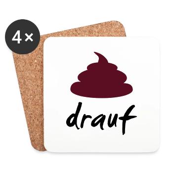 scheiss drauf - Untersetzer (4er-Set) - Weiß - Vorne