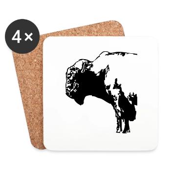 Buffalo - Bull - Untersetzer (4er-Set) - Weiß - Vorne