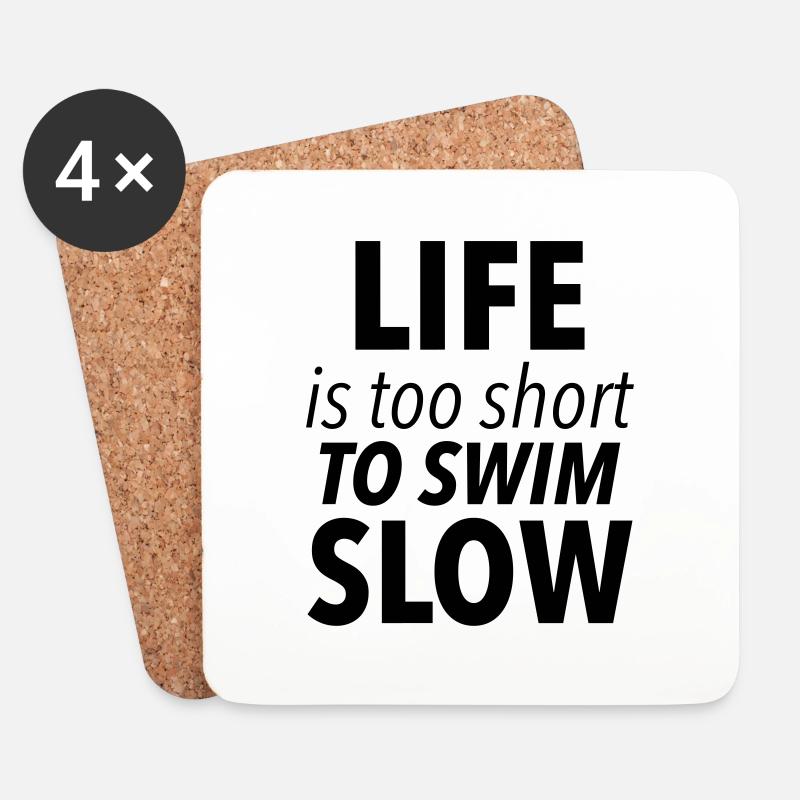Schwimmen - Untersetzer (4er-Set) - Weiß