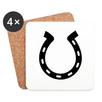 horse shoe - Coasters (set of 4) - white - Front