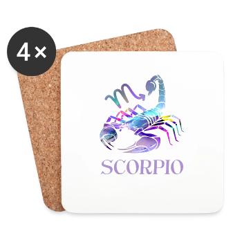 Zodiac Scorpion - Dessous de verre (lot de 4) - blanc - Devant