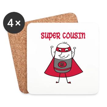 Super cousin - Coasters (set of 4) - white - Front
