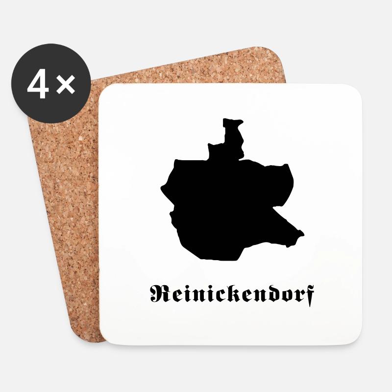 Berlin Bezirk Reinickendorf schwarz - Untersetzer (4er-Set) - Weiß