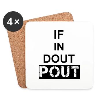 If in dout pout - Untersetzer (4er-Set) - Weiß - Vorne