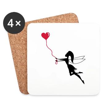 fee_in_love - Untersetzer (4er-Set) - Weiß - Vorne