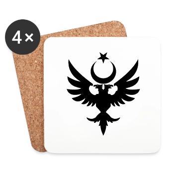 Selçuklu - Dessous de verre (lot de 4) - blanc - Devant