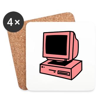 Computer - Coasters (set of 4) - white - Front