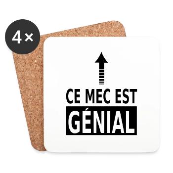 ce mec est génial - Untersetzer (4er-Set) - Weiß - Vorne