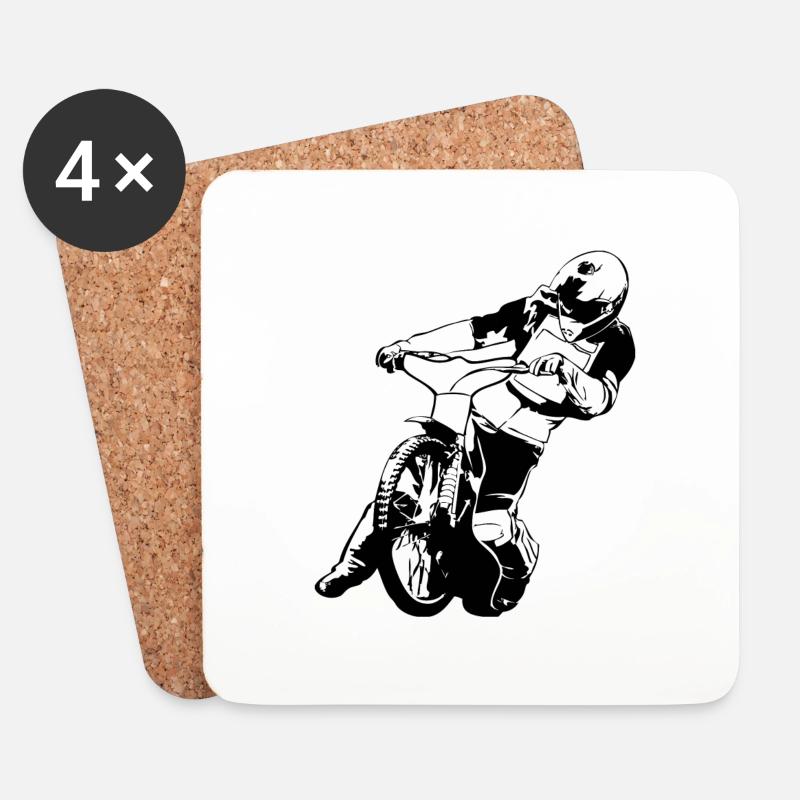 Speedway Racing - Coasters (set of 4) - white