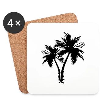 palm trees - Untersetzer (4er-Set) - Weiß - Vorne