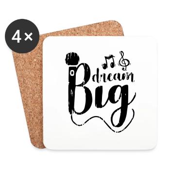 Dream Big Singer - Coasters (set of 4) - white - Front