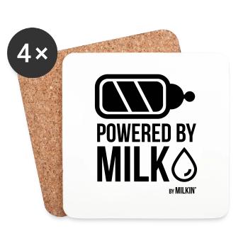 Milkin' - Bottle Power - Untersetzer (4er-Set) - Weiß - Vorne