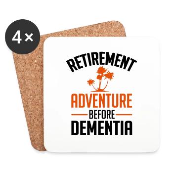 retirement adventure before dementia - Untersetzer (4er-Set) - Weiß - Vorne