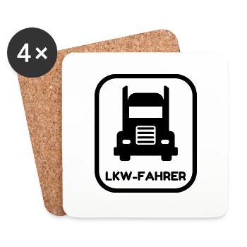 Trucker LKW Fahrer Routier Truck Camion Transport - Coasters (set of 4) - white - Front