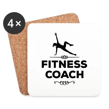 fitness girl coach - Untersetzer (4er-Set) - Weiß - Vorne