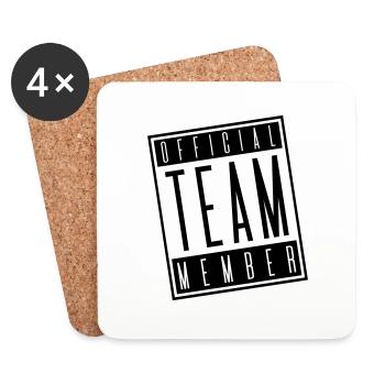 team member official - Untersetzer (4er-Set) - Weiß - Vorne