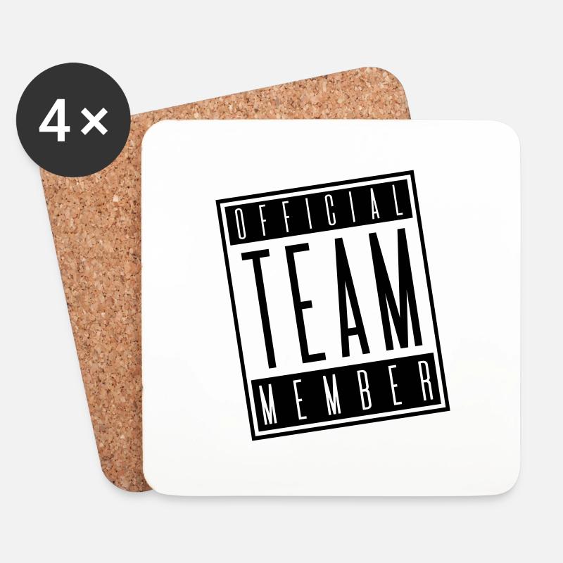 team member official - Untersetzer (4er-Set) - Weiß