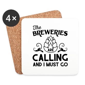 The Breweries Are Calling And I Must Go - Coasters (set of 4) - white - Front