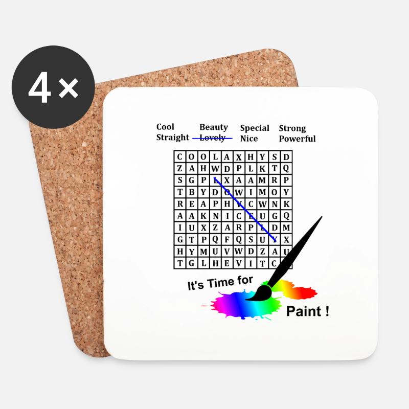 Riddle on you - Coasters (set of 4) - white
