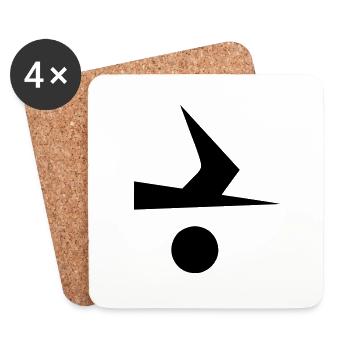 Kielzugvogel Class Sign - Coasters (set of 4) - white - Front