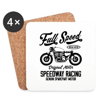 Full Speed Original Motorcycle - Untersetzer (4er-Set) - Weiß - Vorne