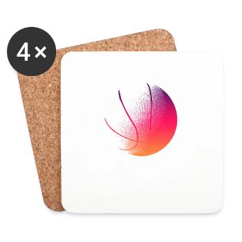 basketball - Coasters (set of 4) - white - Front