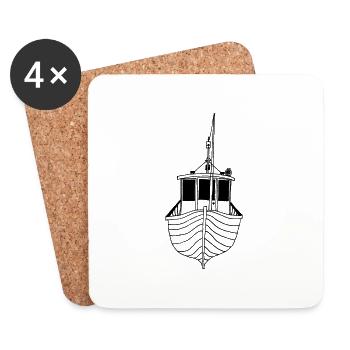 Sailing sailor sailor boat anchor cool design - Coasters (set of 4) - white - Front