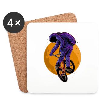 BMX / Bmx / bmx / Fahrrad / Geschenk / Jungs - Untersetzer (4er-Set) - Weiß - Vorne