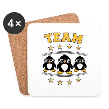 Penguins Team Friends - Coasters (set of 4) - white - Front