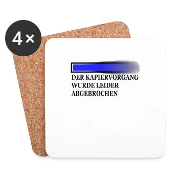 kapiervorgang schwarz - Untersetzer (4er-Set) - Weiß - Vorne