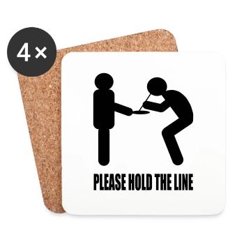 Please Hold The Line - Untersetzer (4er-Set) - Weiß - Vorne