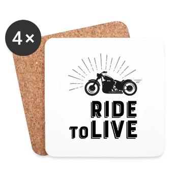Biker - Coasters (set of 4) - white - Front