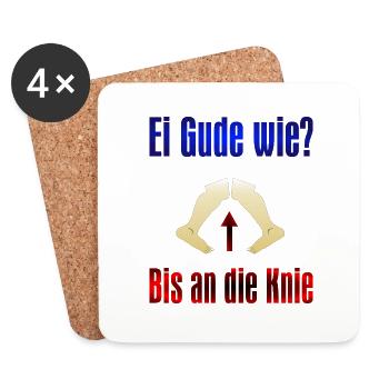 Ei Gude wie - Untersetzer (4er-Set) - Weiß - Vorne