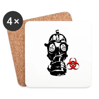 fuck the virus - Coasters (set of 4) - white - Front