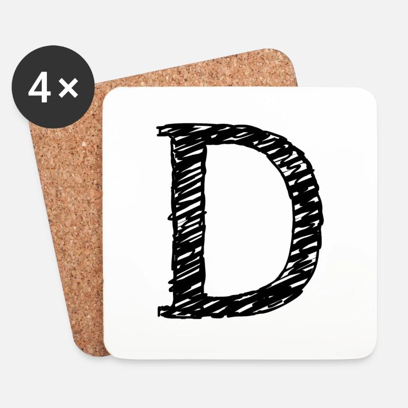 D - Untersetzer (4er-Set) - Weiß